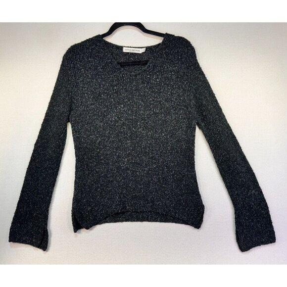 Cotton Emporium Sweaters - Cotton Emporium Womens Long Sleeve Knit Sweater Large Dark Gray